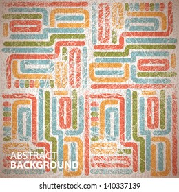Vintage abstract background of worn lines