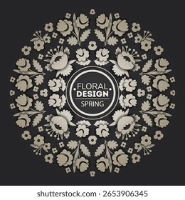 Vintage abstract backgrounds, save the date floral invitations, Wildflowers frames. Flower Silver greeting card with paper cut blooming flowers design templates for wedding products. Use for package