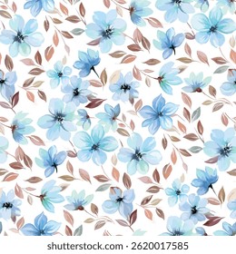 vintage abstract blue floral effect pattern,soft colors