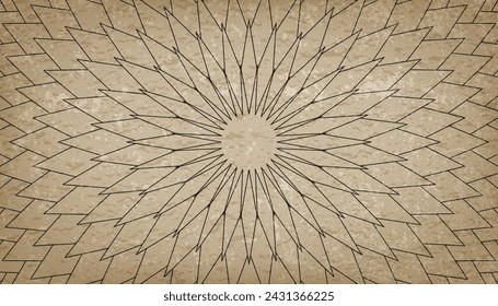 Vintage abstract botanical pattern. Floral beige texture in retro style.