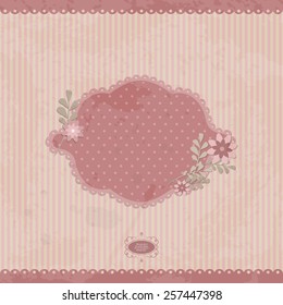 vintage abstract card background with splashes, laces and flowers. Vector illustration