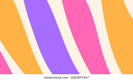 Vintage Abstract Colorful Background. Modern minimal 1920x1080 ratio social media backdrop with dynamic playful iridescent texture Vector illustration