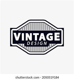 Vintage Abstract Emblem Vector Design Illustration