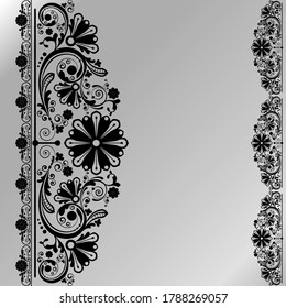Vintage abstract floral background with decorative flowers for design