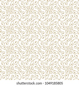 Patrón sin fisuras floral abstracto de Antiguas. Hojas y rollos estilizados elegantes curvados que se cruzan formando un fondo floral abstracto en estilo árabe. Diseño arabesco.