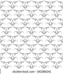 Vintage abstract floral seamless pattern. Intersecting curved elegant stylized leaves and scrolls forming abstract floral ornament in Arabic style. Arabesque.
