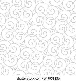 Vintage abstract floral seamless pattern. Intersecting curved elegant stylized leaves and scrolls forming abstract floral background in Arabic style. Arabesque design.