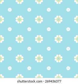 Vintage abstract flower pattern. Seamless patterns. Vector illustration.