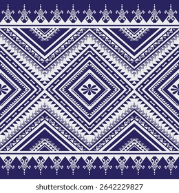 Vintage abstract geometric ethnic pattern. Native fabric home decoration traditional embroidery pattern seamless background. Design for fabric, art, wallpaper, textile, wrapping, silk