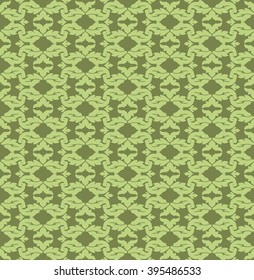Vintage Abstract geometric  floral classic pattern ornament. Vector background for cards, web, fabric, textures, wallpapers, tile, mosaic. light green color