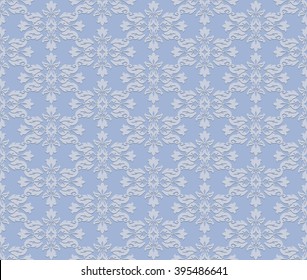 Vintage Abstract geometric  floral classic pattern ornament. Vector background for cards, web, fabric, textures, wallpapers, tile, mosaic. blue serenity color