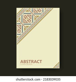 plantilla vintage de cobertura de patrones geométricos abstractos