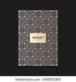 vintage abstract geometric pattern cover template