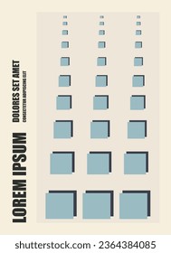 vintage abstract geometric poster with text