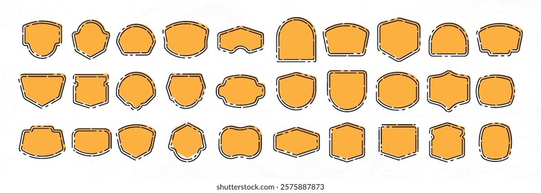 vintage Abstract Geometric Shapes Blank Badge and Label
