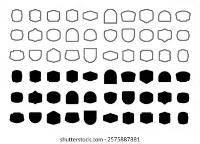 vintage Abstract Geometric Shapes Blank Badge and Label
