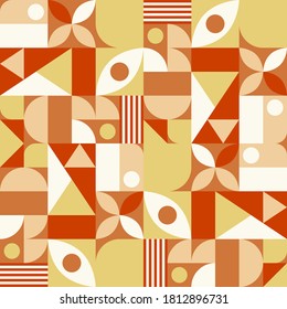 vintage abstract geometric shapes pattern vector illustration