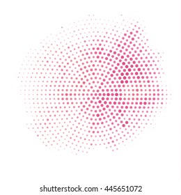 Antecedentes radiales de semitono de evasión. Ilustración vectorial. 
