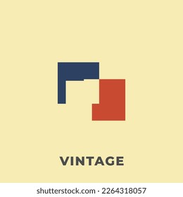 Vintage abstract logo design vector illustration