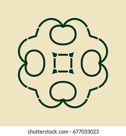 Vintage abstract ornamental logo. Element for design
