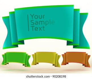 vintage abstract paper  template set