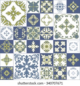 Vintage abstract patchwork decorative seamless pattern. Floral wallpaper design.