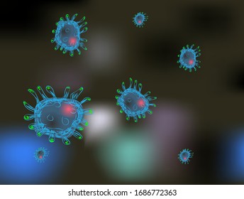 Vintage abstract pattern on light backdrop. Grunge background. Coronavirus , corona virus concept. Pandemic risk. Vintage design. Influenza pandemic