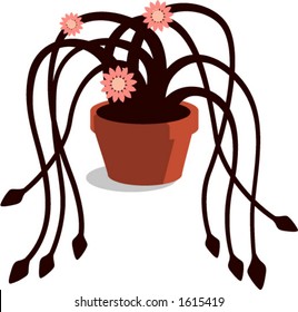 vintage abstract plant