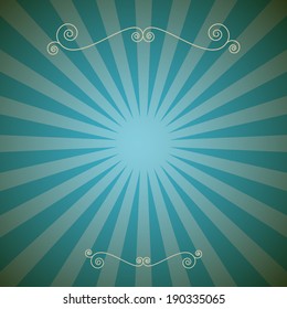 Vintage Abstract Retro Blue Vector Background