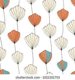 Vintage abstract seamless floral pattern vector illustration