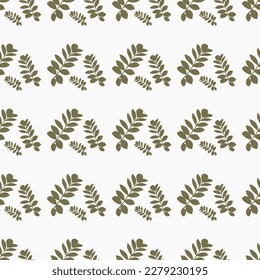 Vintage abstract seamless floral pattern. Zamioculcas. Creative colorful design. Vector background, wallpaper, backdrop.