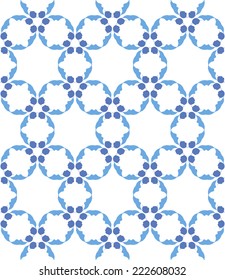 Vintage abstract seamless pattern. Geometric abstract background. Blue lips.