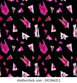 Vintage abstract seamless pattern with triangles