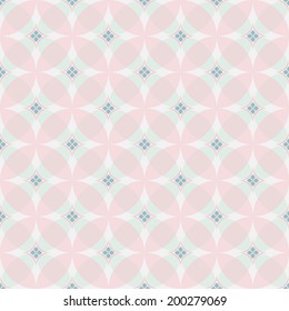 Vintage abstract seamless pattern. White background is removed. Vector illustration.