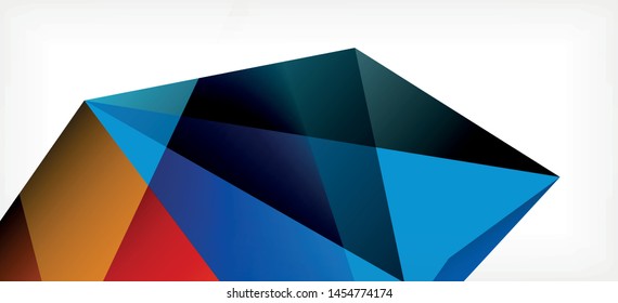 Vintage abstrakte Vorlage mit Dreieck Mosaik Komposition Vecton weißer Hintergrund. Einfaches Design-Hintergrund. Modernes Flachdesign. Abstrakter Farbhintergrund. Schönes Vektormuster.