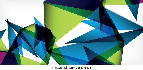 Plantilla abstracta vintage con fondo blanco de composición de mosaico triangular. Fondo de diseño simple. Diseño moderno y plano. Color del fondo abstracto. Hermoso patrón vectorial.
