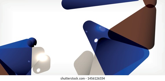 Vintage abstract template with triangle mosaic composition vecton white background. Simple design background. Modern flat design. Color abstract background. Beautiful vector pattern.