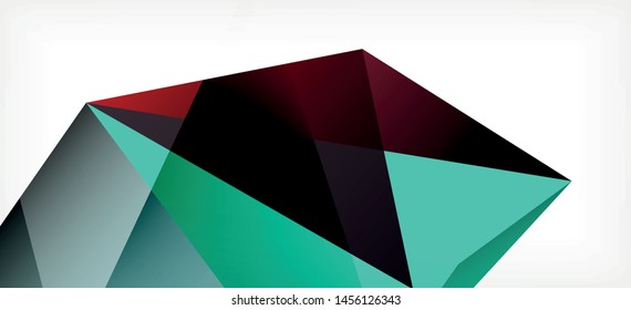 Vintage abstract template with triangle mosaic composition vecton white background. Simple design background. Modern flat design. Color abstract background. Beautiful vector pattern.