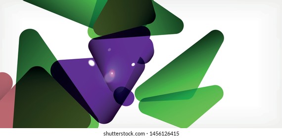 Plantilla abstracta vintage con fondo blanco de composición de mosaico triangular. Fondo de diseño simple. Diseño moderno y plano. Color del fondo abstracto. Hermoso patrón vectorial.