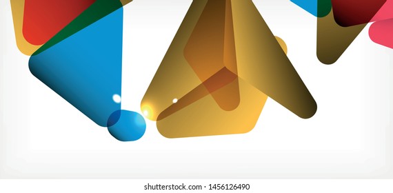 Plantilla abstracta vintage con fondo blanco de composición de mosaico triangular. Fondo de diseño simple. Diseño moderno y plano. Color del fondo abstracto. Hermoso patrón vectorial.