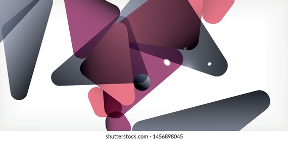 Plantilla abstracta vintage con fondo blanco de composición de mosaico triangular. Fondo de diseño simple. Diseño moderno y plano. Color del fondo abstracto. Hermoso patrón vectorial.