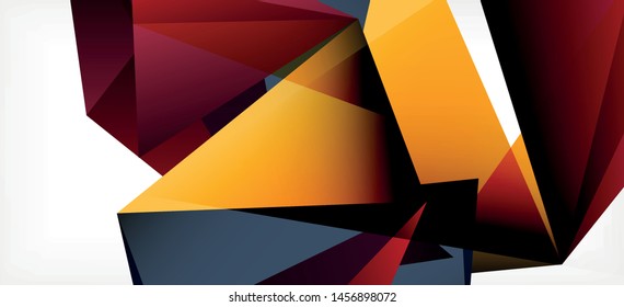 Plantilla abstracta vintage con fondo blanco de composición de mosaico triangular. Fondo de diseño simple. Diseño moderno y plano. Color del fondo abstracto. Hermoso patrón vectorial.