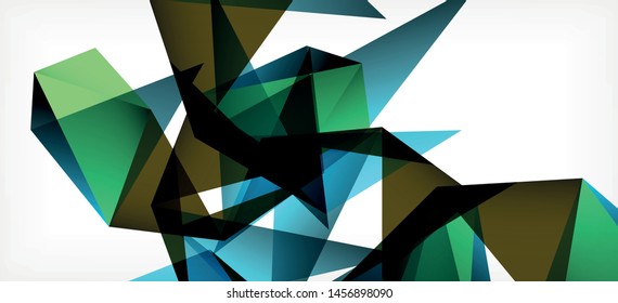 Vintage abstract template with triangle mosaic composition vecton white background. Simple design background. Modern flat design. Color abstract background. Beautiful vector pattern.