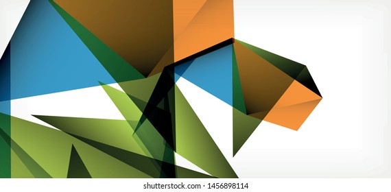 Plantilla abstracta vintage con fondo blanco de composición de mosaico triangular. Fondo de diseño simple. Diseño moderno y plano. Color del fondo abstracto. Hermoso patrón vectorial.