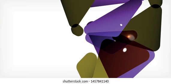 Vintage abstract template with triangle mosaic composition vecton white background. Simple design background. Modern flat design. Color abstract background. Beautiful vector pattern.