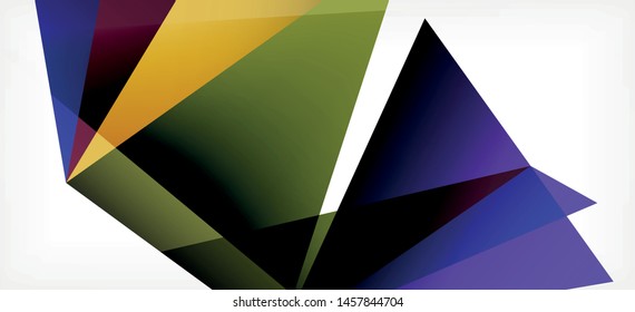 Plantilla abstracta vintage con fondo blanco de composición de mosaico triangular. Fondo de diseño simple. Diseño moderno y plano. Color del fondo abstracto. Hermoso patrón vectorial.