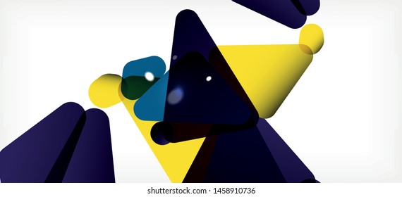 Plantilla abstracta vintage con fondo blanco de composición de mosaico triangular. Fondo de diseño simple. Diseño moderno y plano. Color del fondo abstracto. Hermoso patrón vectorial.
