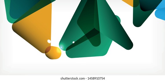 Vintage abstract template with triangle mosaic composition vecton white background. Simple design background. Modern flat design. Color abstract background. Beautiful vector pattern.