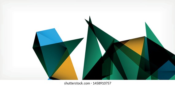 Plantilla abstracta vintage con fondo blanco de composición de mosaico triangular. Fondo de diseño simple. Diseño moderno y plano. Color del fondo abstracto. Hermoso patrón vectorial.