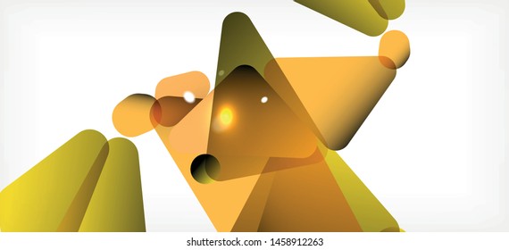 Vintage abstract template with triangle mosaic composition vecton white background. Simple design background. Modern flat design. Color abstract background. Beautiful vector pattern.